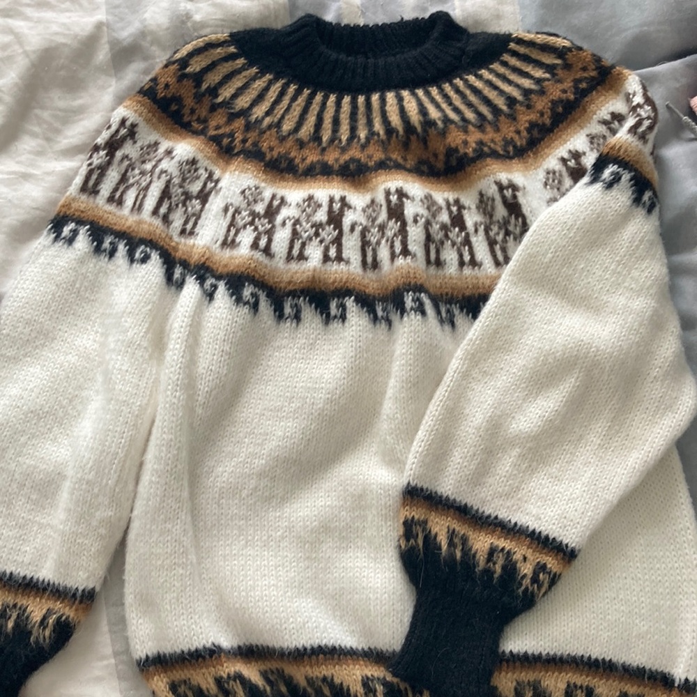 Handmade alpaca sweater